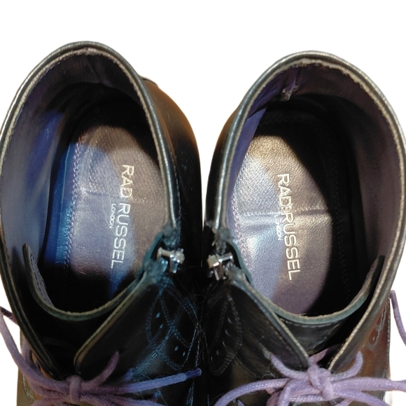 Rad Russell Derby Boots Black Leather Lace Up Dress Boots Men\'s Size 9 main image 6